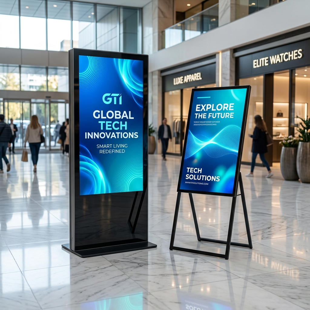 Indoor Slim Digital Kiosk (55")